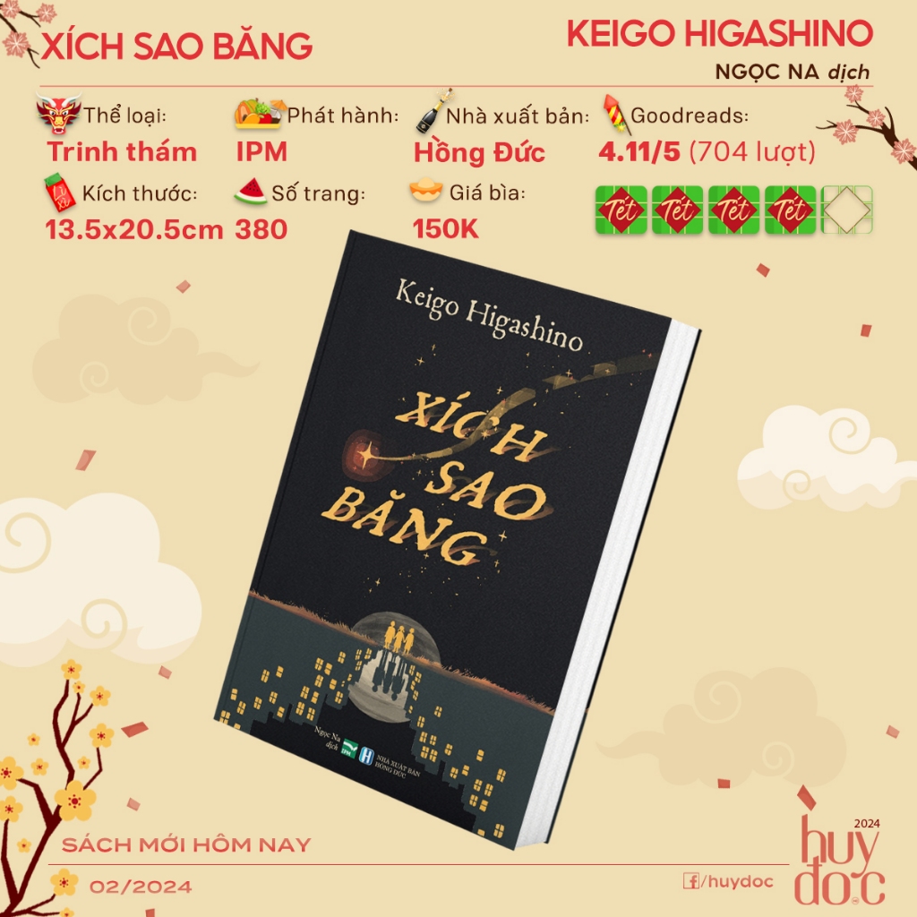 Sách Xích sao băng - Keigo Higashino (IPM)