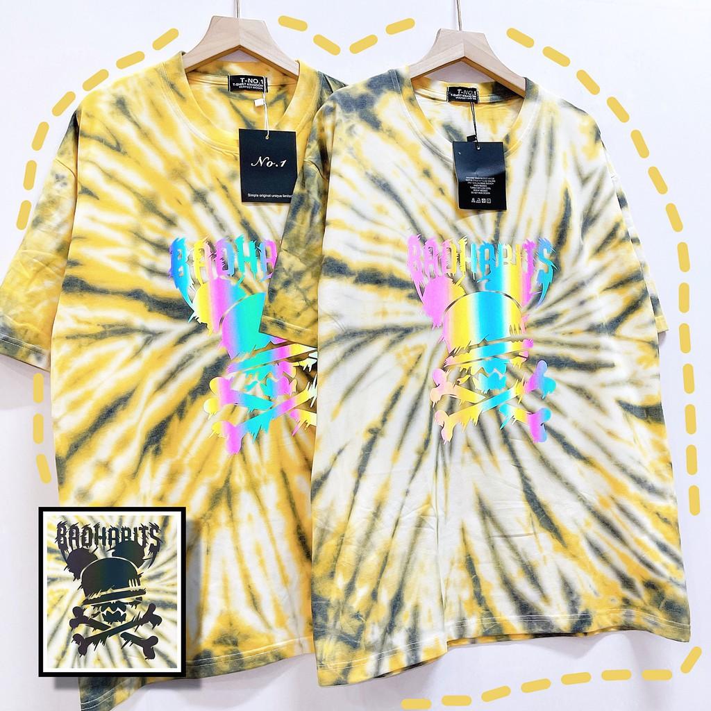 Áo loang tie dye unisex form rộng Tie Boutique nhiều hình - xoáy vàng đen