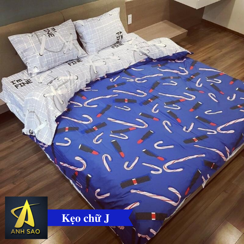 Bộ vỏ chăn ga gối cotton cao cấp Floral A - mẫu mã đa dạng, thoáng mát