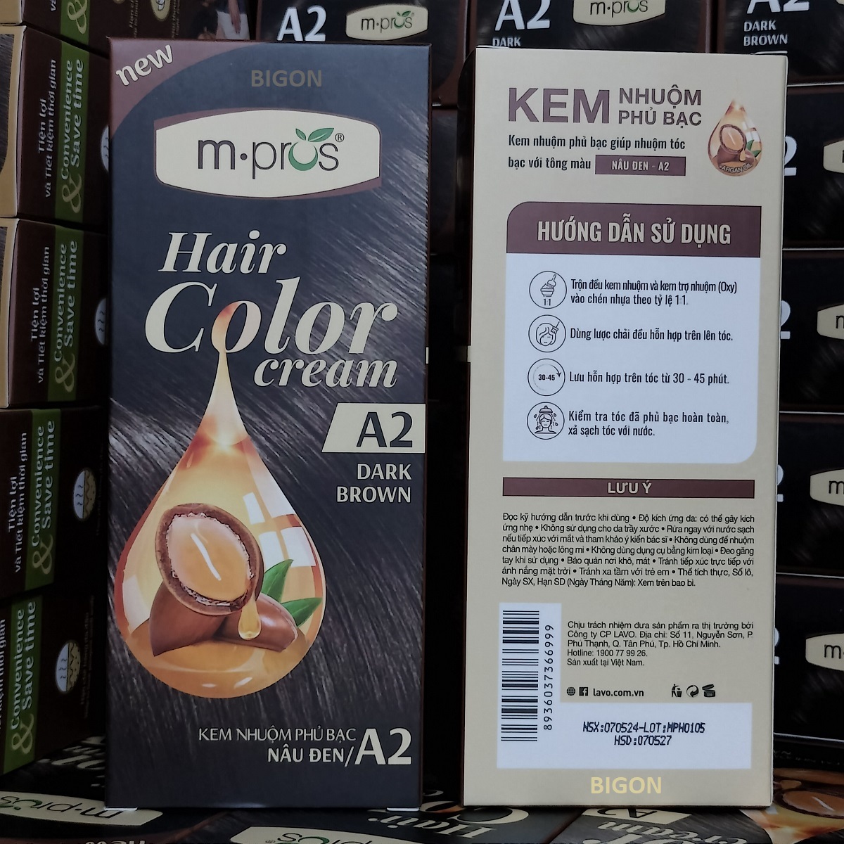 Kem Nhuộm Phủ Bạc M.Pros A2 - Nâu Đen