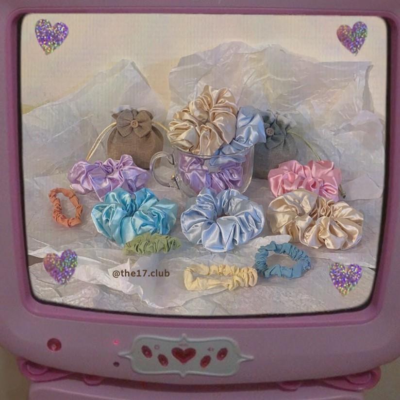Scrunchies nhiều màu - Chun vải cột tóc