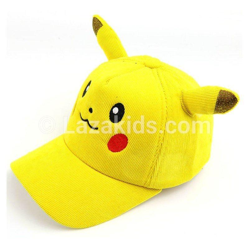 NÓN LƯỠI TRAI PIKACHU CHO BÉ, MŨ HÌNH THÚ CHO BÉ dễ thương LAZAKIDS bé trai bé gái từ 2 tuổi-6 tuổi đội đẹp chống nắng