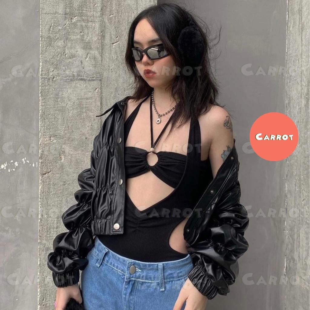 Áo liền quần bodysuit ôm body tôn dáng khoét ngực quyến rũ vải thun cao cấp chất siêu đẹp, mịn carrotxinhdep