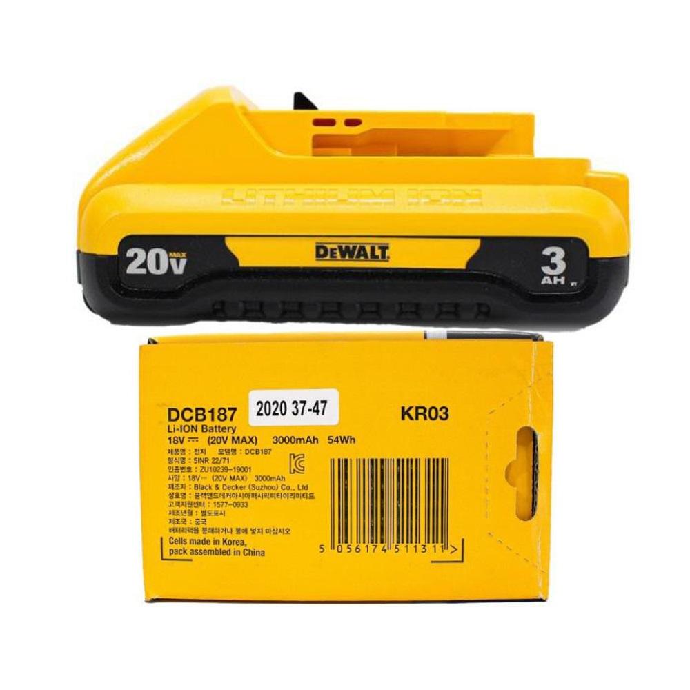 PIN CHO MÁY KHOAN 18V - 3AH DEWALT DCB187-KR- HÀNG CHÍNH HÃNG