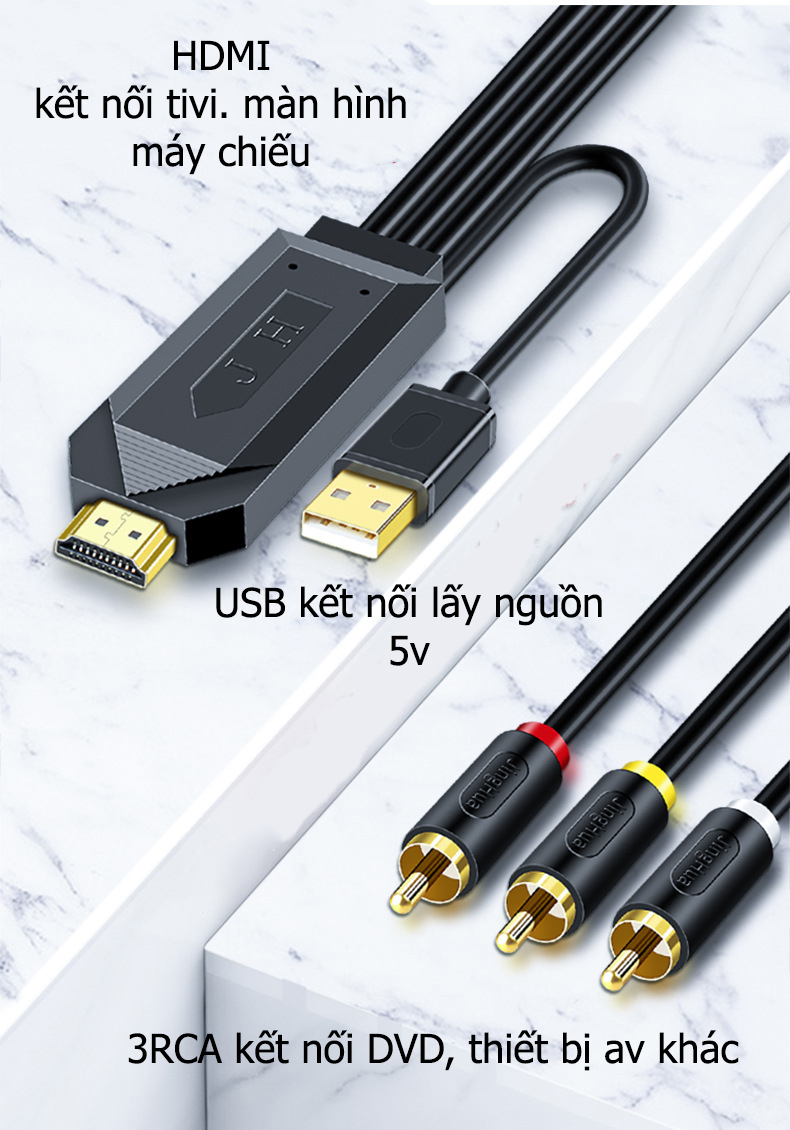 Cáp chuyển AV ra HDMI độ phân giải 1080p - JH Z132