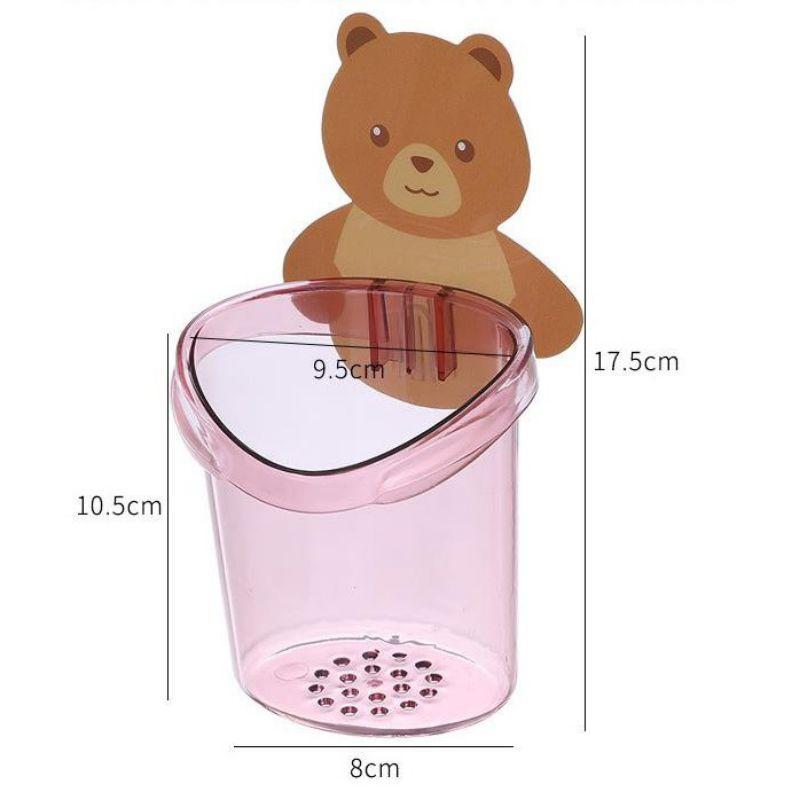 Cốc Đựng Bàn Chải, Kem Đánh Răng Hình Gấu Cute