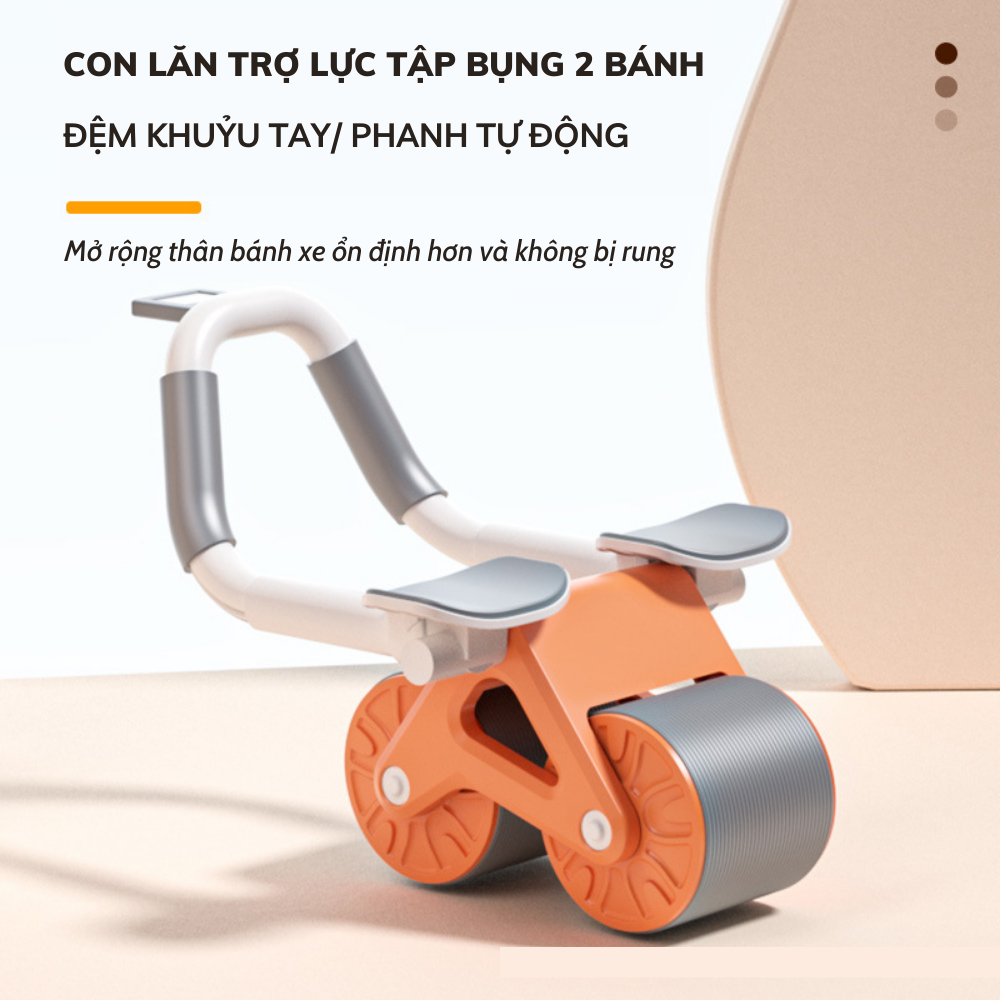 CON LĂN 2 BÁNH TRỢ LỰC THẾ HỆ MỚI SIÊU XỊN, THIẾT KẾ CHẮC CHẮN, TAY CẦM BỌC XỐP CHỐNG TRƠN TRƯỢT KHI TẬP (KÈM THẢM ĐỠ ĐẦU GỐI)