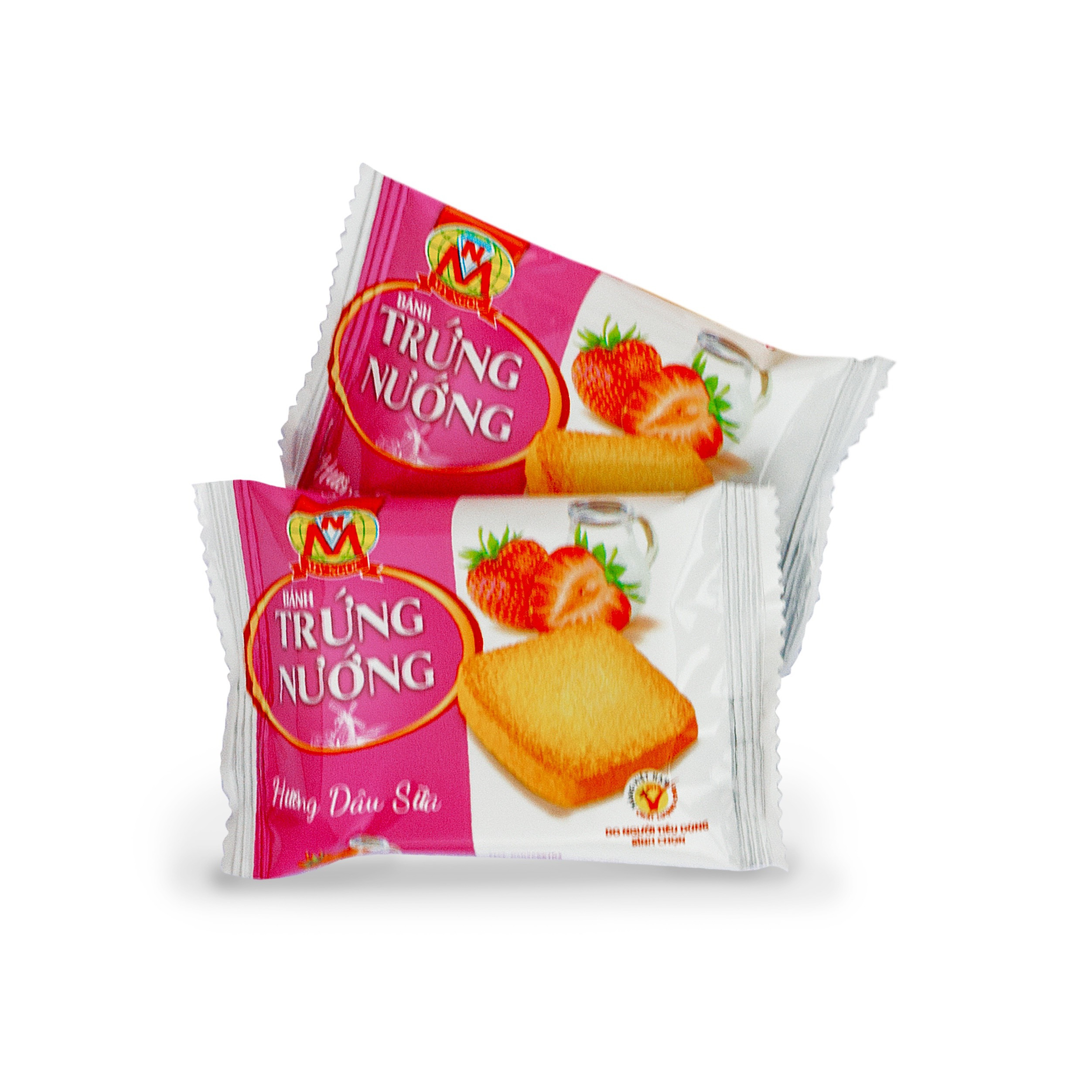 1 kg-1 Bánh trứng nướng Hương DÂU SỮA tươi MỸ NGỌC