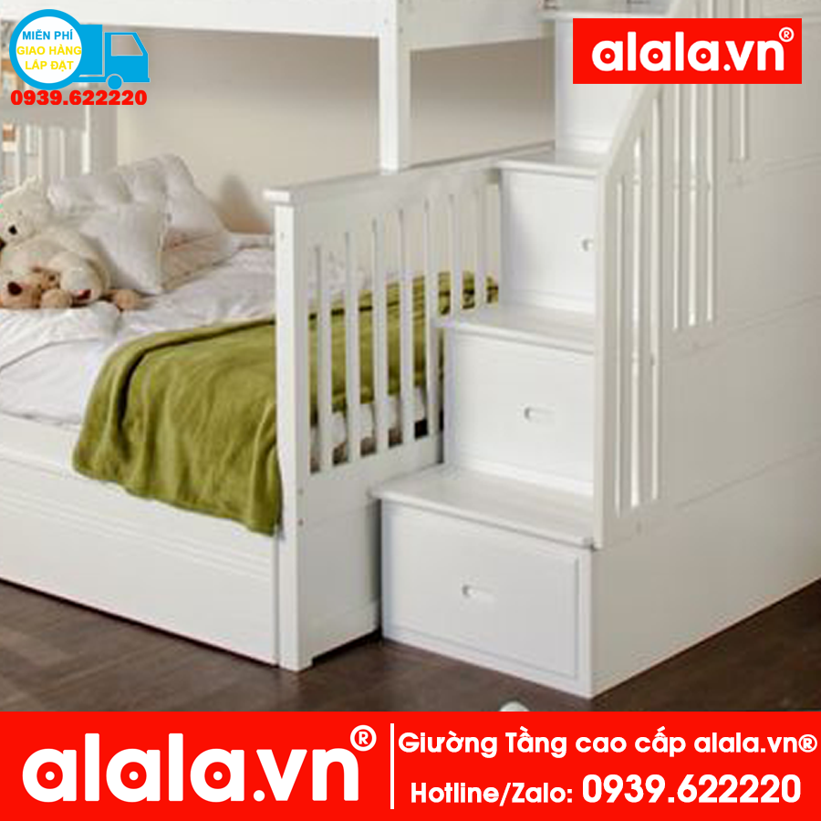 Giường tầng ALALA105 (1m2, 1m4) gỗ thông nhập khẩu - www.ALALA.vn® - Za.lo: 0939.622220