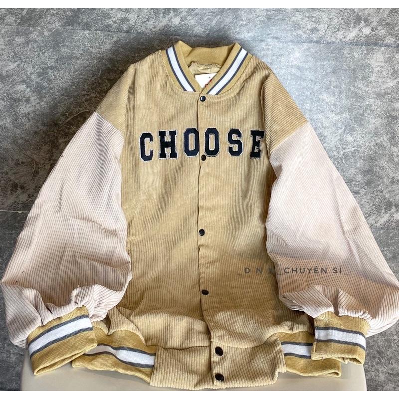 Khoác bomber nhung CHOOSE phối tay ulzanng