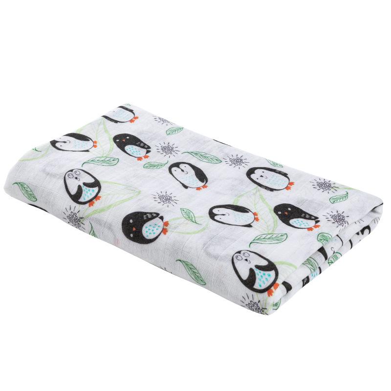 120X120Cm Muslin Bé Đầm Chăn Chức Năng Thiết Kế Quấn Bé Bao Bọc Rainbow In Hình Bé Sơ Sinh Gối