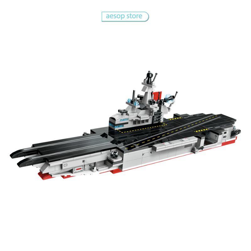 Hộp 8 bộ đồ chơi lắp ráp Mô hình Tàu sân bay Qman 42205 (572 mảnh ghép)