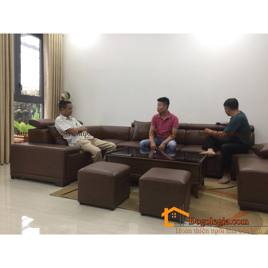 Sofa Da Chữ U Hoành Tráng Cho Phòng Khách Đẹp LG-SF119