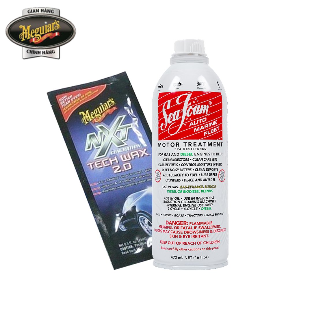 Meguiar's Combo VS kim phun, buồng đốt, động cơ xe hơi và sample NXT Tech Wax bóng sơn xe - CB2308