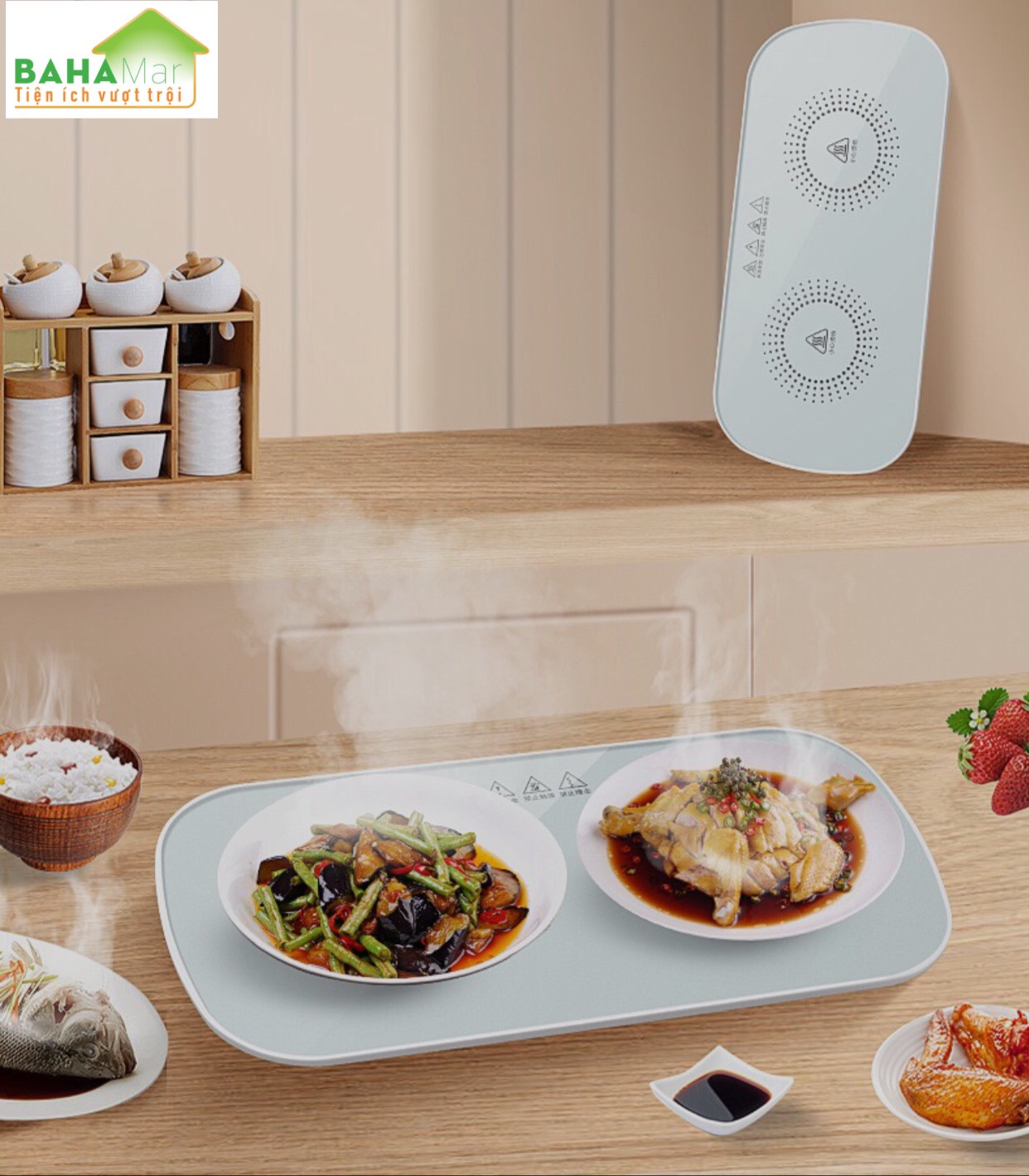 TẤM NHIỆT THÔNG MINH ĐA CHỨC NĂNG GIỮ ẤM MÓN ĂN GIA ĐÌNH NHỎ "BAHAMAR" Có thể tạm biệt những bữa ăn nguội lạnh để thưởng thức đồ ăn nóng ấm giúp giữ sức khoẻ cuộc sống