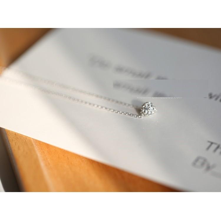 Dây chuyền trái châu inox mini xinh lấp lánh D42