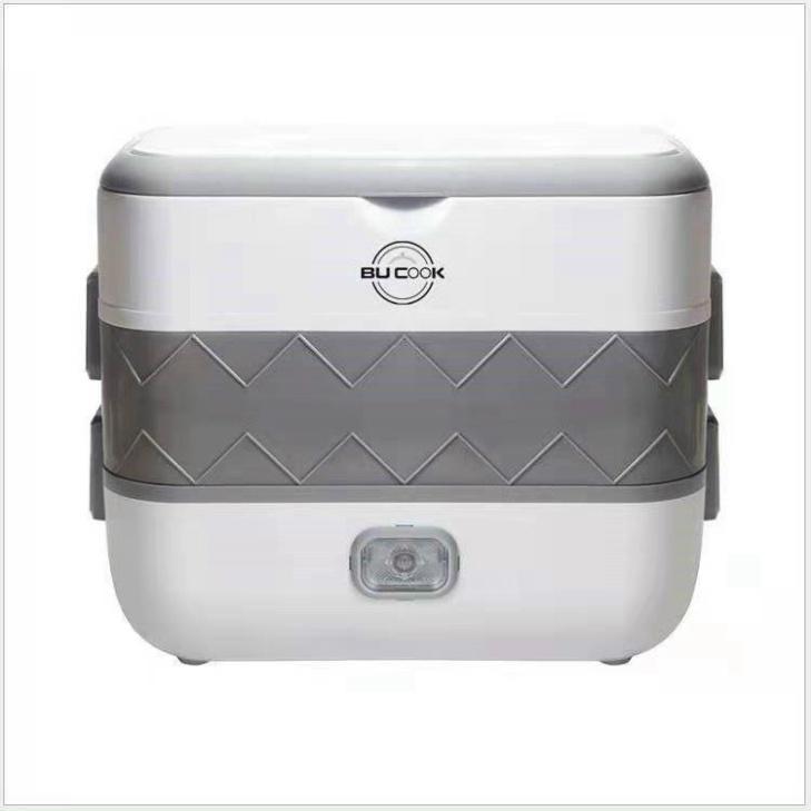 Hộp đựng cơm cắm điện 2 tầng 4 ngăn Bucook cao cấp