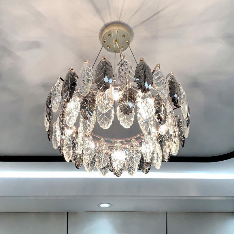 Đèn chùm, đèn chùm thả trần pha lê cao cấp 1512/600 sang trọng hiện đại trang trí phòng khách, phòng ngủ