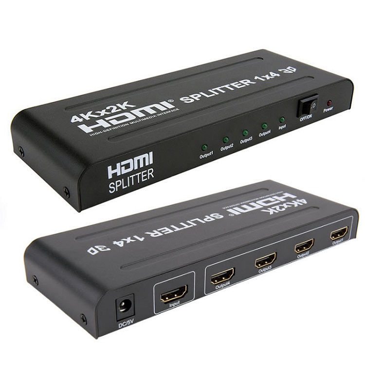 Bộ chia HDMI 1 ra 4 Full HD 1080 hỗ trợ 3D 4K