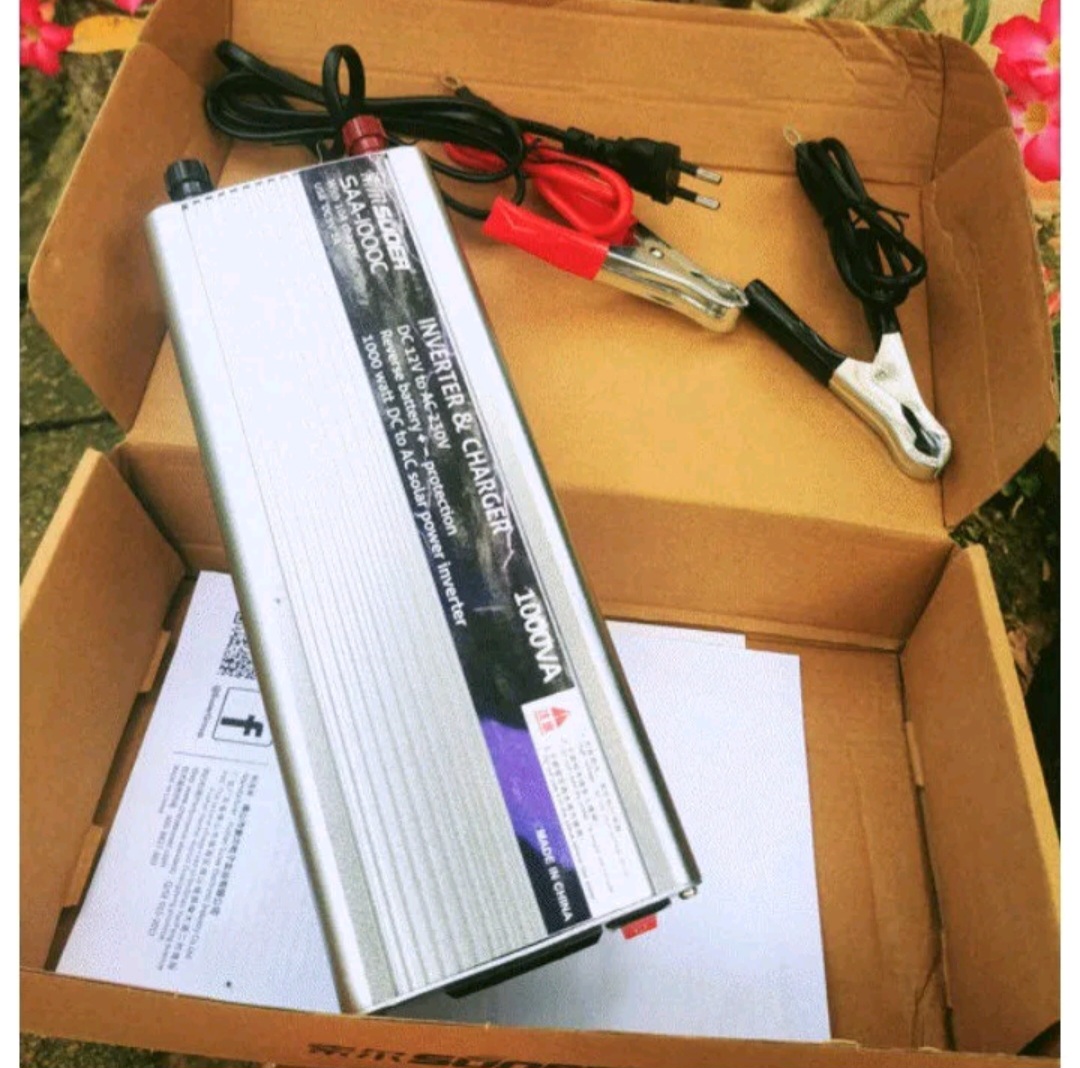 BỘ CHUYỂN ĐỔI TỪ 12V LÊN ĐIỆN 220V CÔNG XUẤT CHUẨN 1000W KIÊM SẠC BÌNH ẮC QUY LUÔN