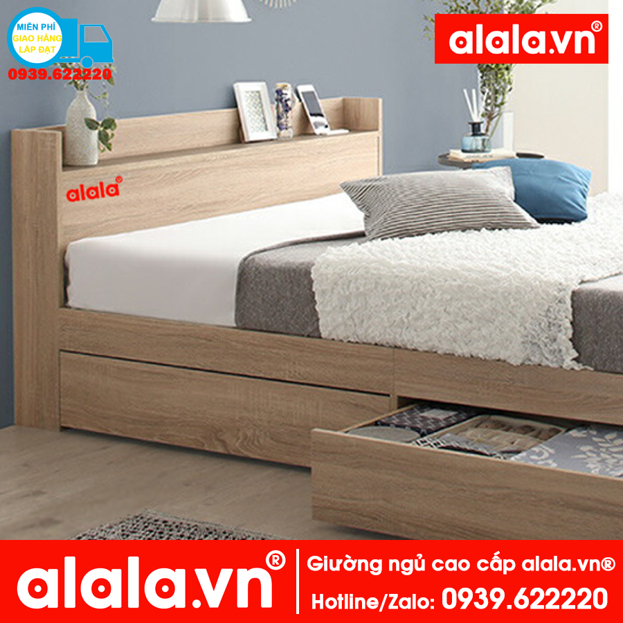 Giường ngủ ALALA 1m6 x 2m cao cấp - Thương hiệu alala.vn - ALALA37