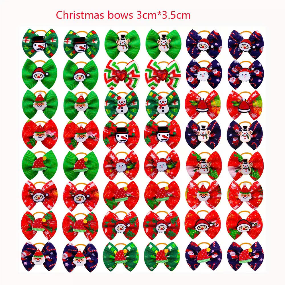 NƠ KẸP TÓC CÀI TÓC BUỘC TÓC GIÁNG SINH NOEL DỄ THƯƠNG MÃ 19 XINH XẮN CHO THÚ CƯNG CHÓ MÈO