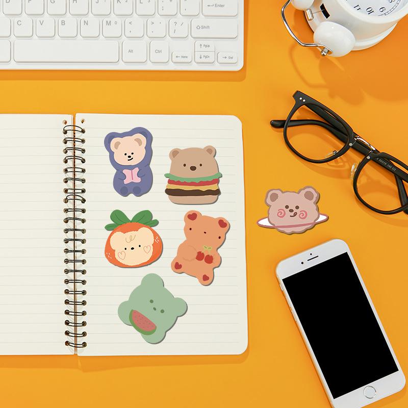 Sticker GẤU INS hoạt hình cute trang trí mũ bảo hiểm,guitar,ukulele,điện thoại,sổ tay,laptop-mẫu S166