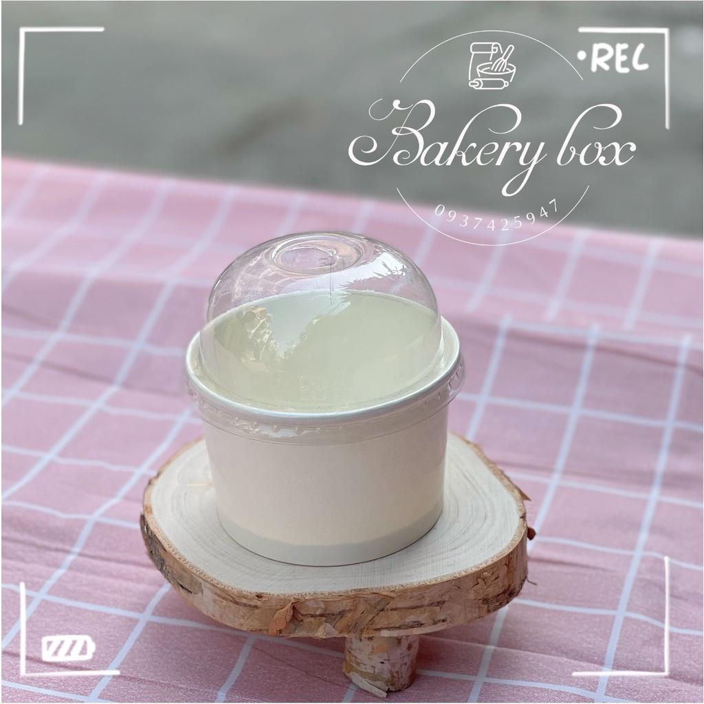 50 Ly Kem Giấy Trắng Đựng Bông Lan - Chè - Súp Cua - Bánh Flan - 200ml