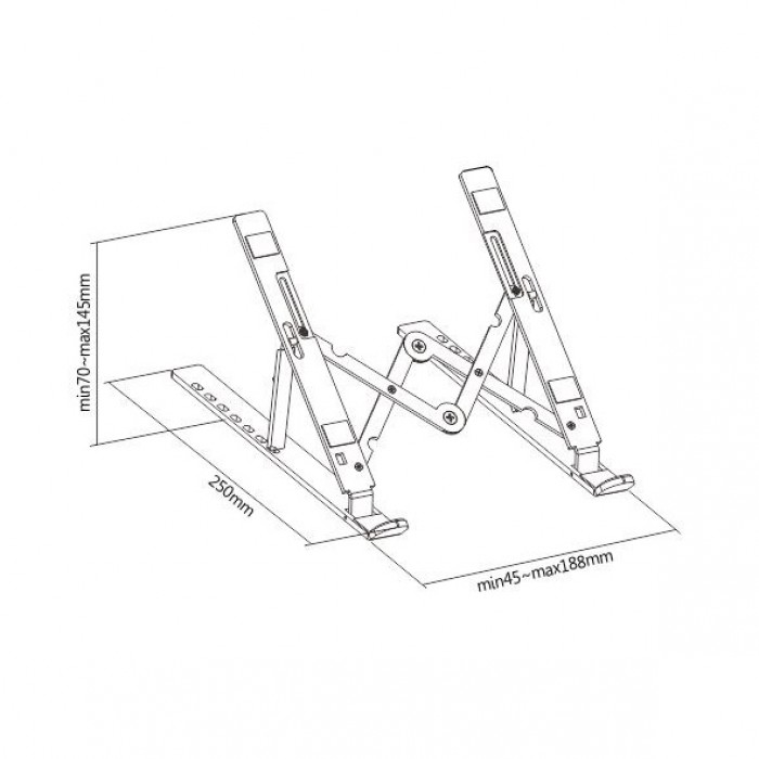 Giá đỡ Laptop di động có thể gập lại BR-LPS03-3