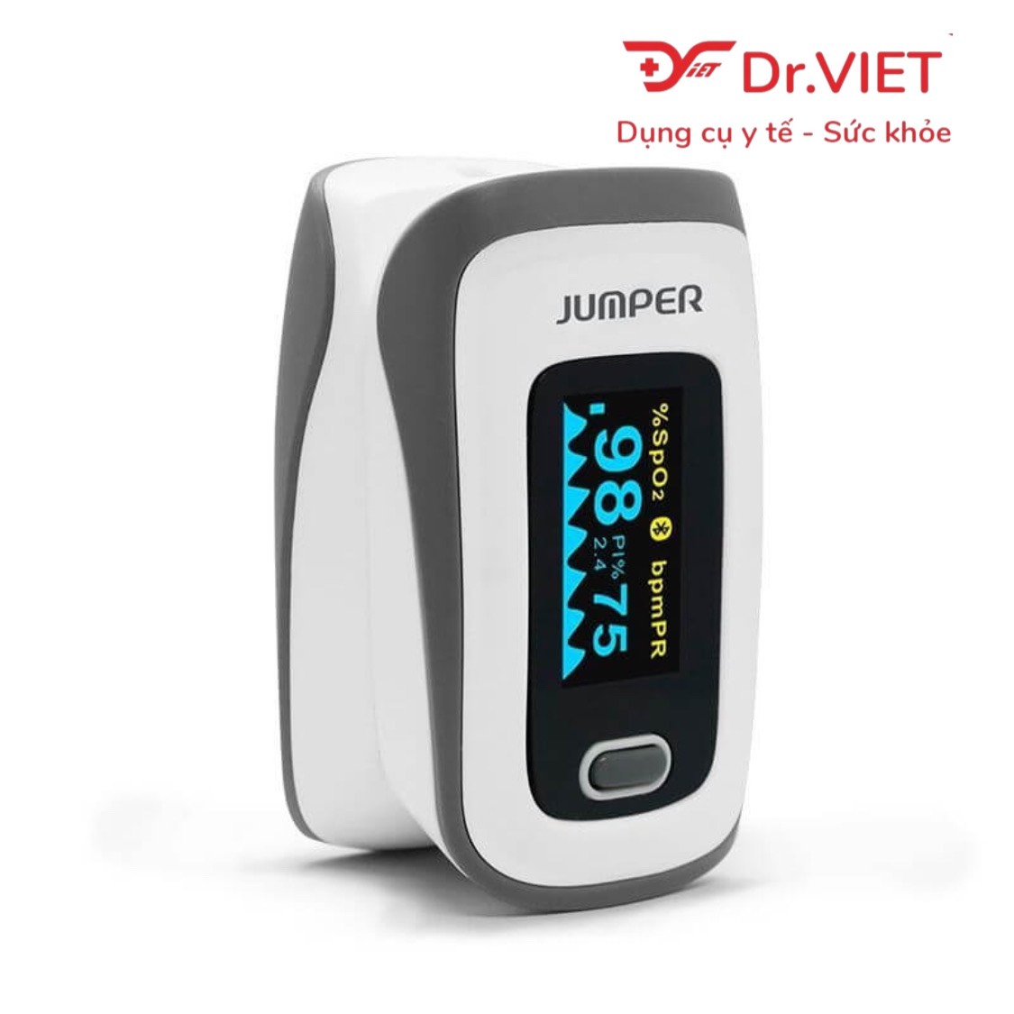 Máy đo nồng độ oxy máu và nhịp tim Jumper JPD-500F Chính hãng - Thiết kế nhỏ gọn, Sử dụng an toàn, Kết nối cùng Smartphone, Màn hình OLED