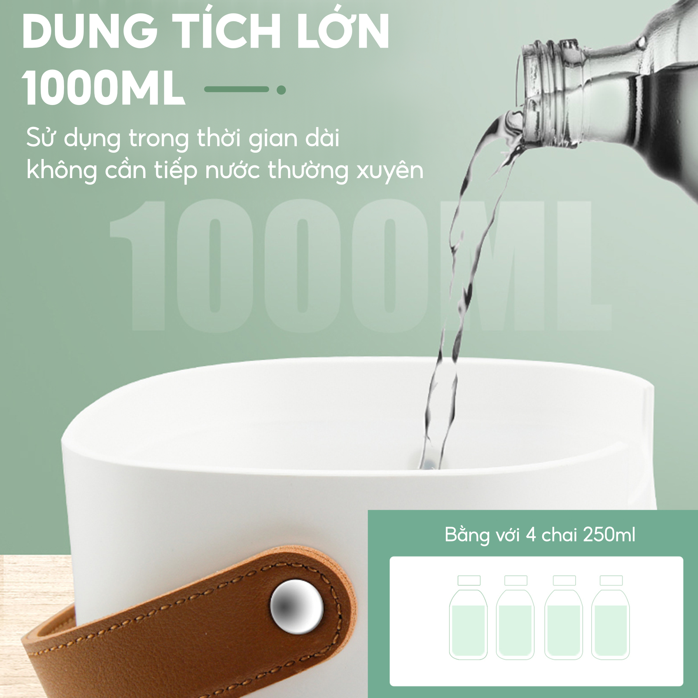 Máy phun sương tạo ẩm tích hợp tia UV khử trùng Half Horse JF027 tích hợp pin sạc. Hàng chính hãng