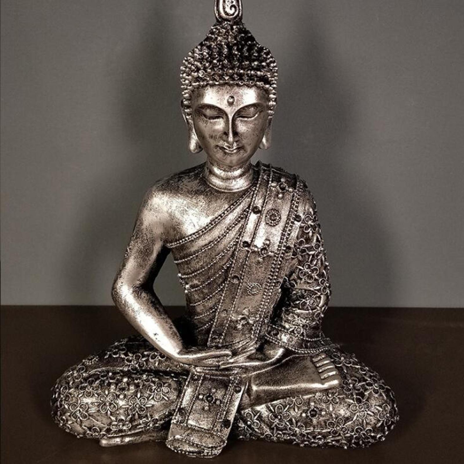 Candle Holder Resin Buddha Statue for Ornaments Garden Room A