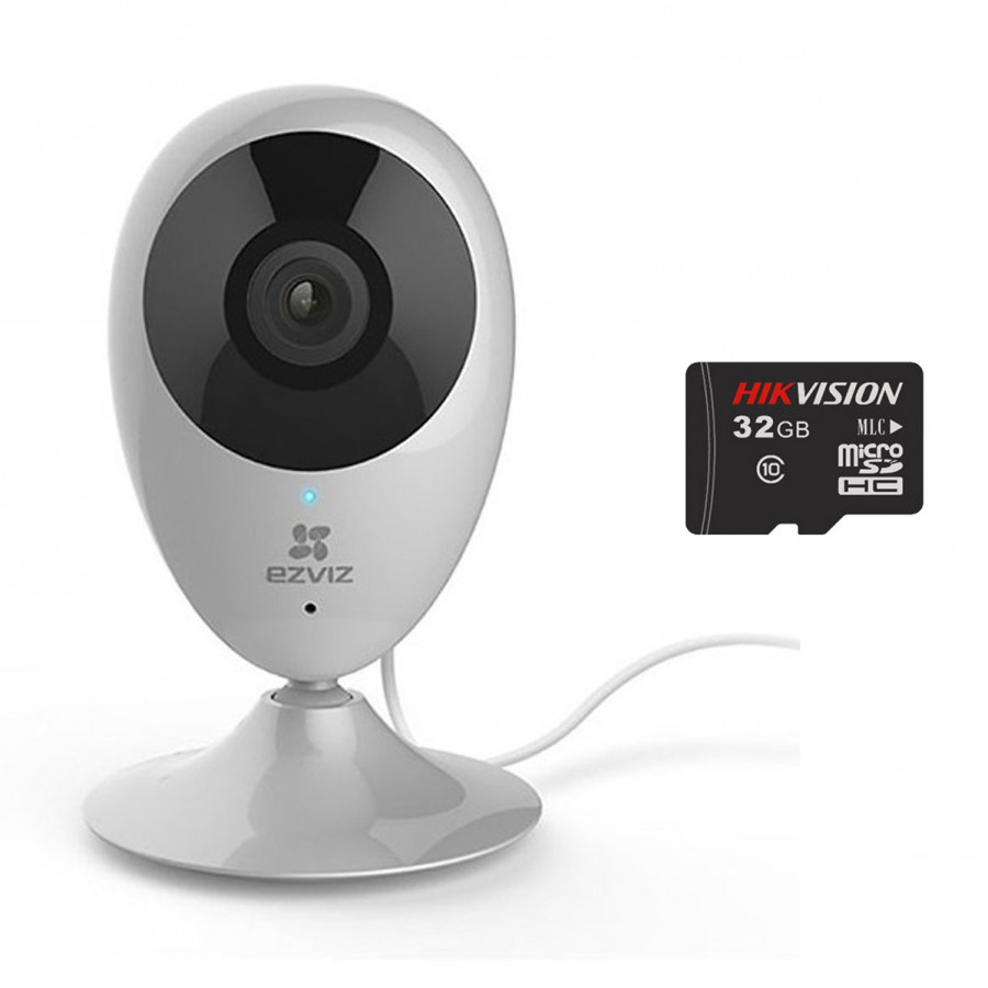 Camera Giám Sát Camera IP Ezviz CS-CV206 1080P + Thẻ Nhớ 32G Hikvision Class 10 C1 - Camera Wifi Không Dây Hàng Chính Hãng