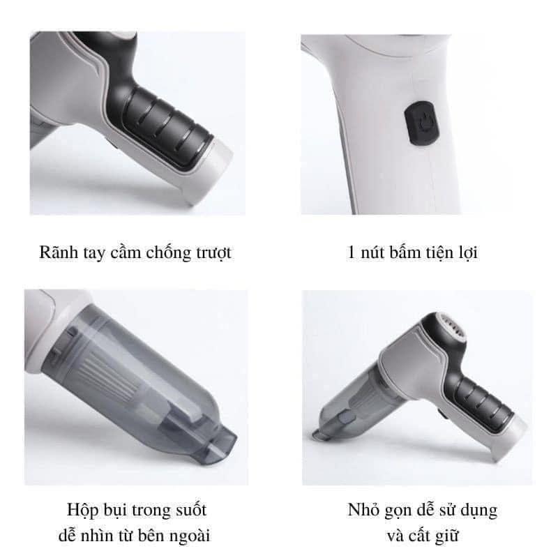 Máy hút bụi cầm tay mầu trắng và đen không dây nhật bản