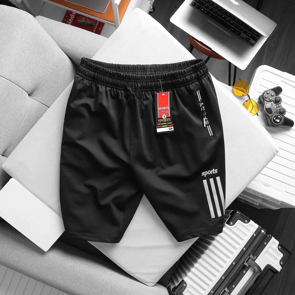 Quần short thun nam bigsize - 3 sọc