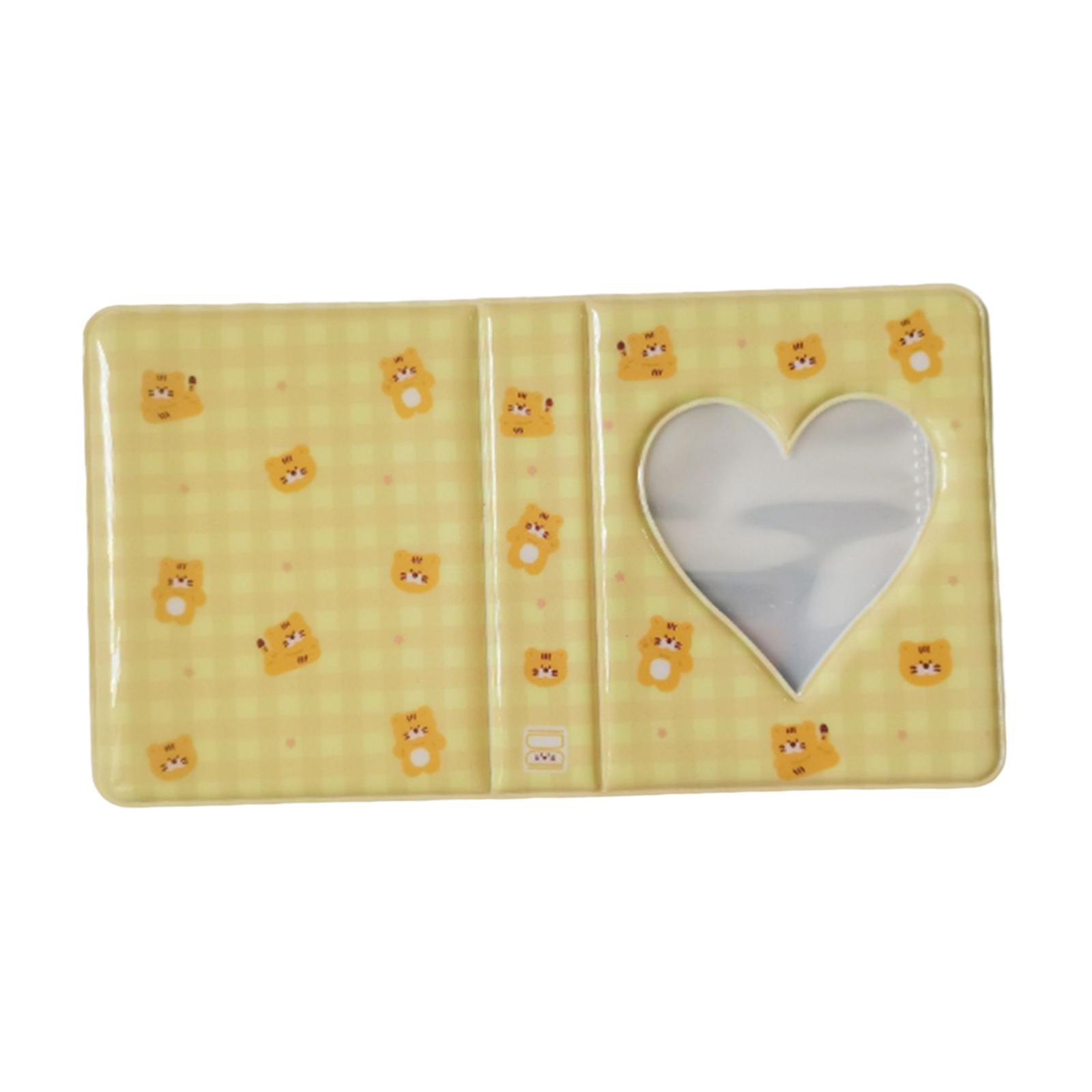 3 inch Mini Photo Album Photocard Holder Photocard Sleeves, Business Card Holder Love heart Photocard Holder Book for Card Collectiors