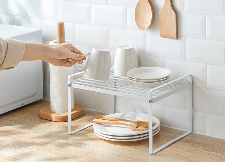 Kệ để nồi chia ngăn thu gọn nhà bếp cao cấp LARGE LAYERED SHELF JAPAN