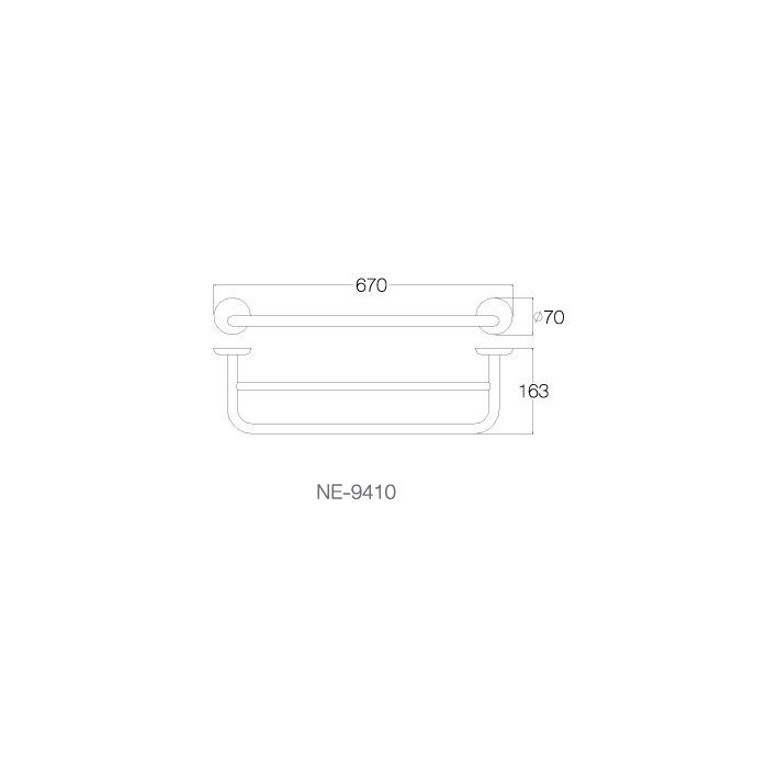 Thanh treo khăn 60cm - NE-9410 - SUS 304 