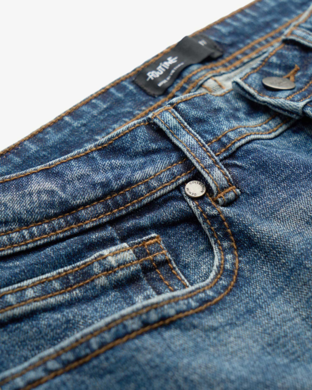 Quần jeans nam ROUTINE form Slim màu Xanh đậm- 10F24DPA011 | LASTORE MENSWEAR