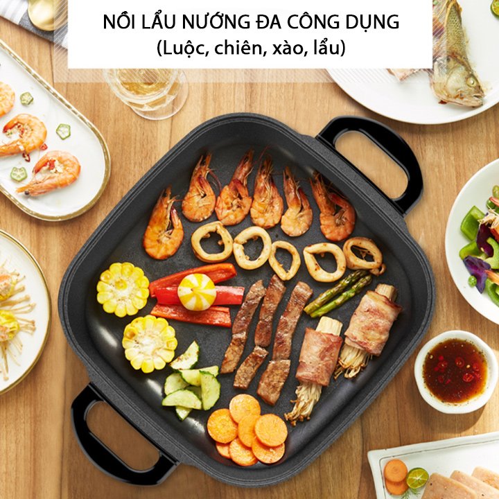 Nồi lẩu điện đa năng Liven DHG-558 dung tích 5.5 lít công suất 1650W Hàng Chính Hãng