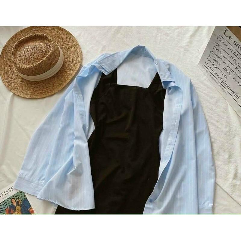 SET ĐẦM ĐEN KÈM SƠ MI NGOÀI