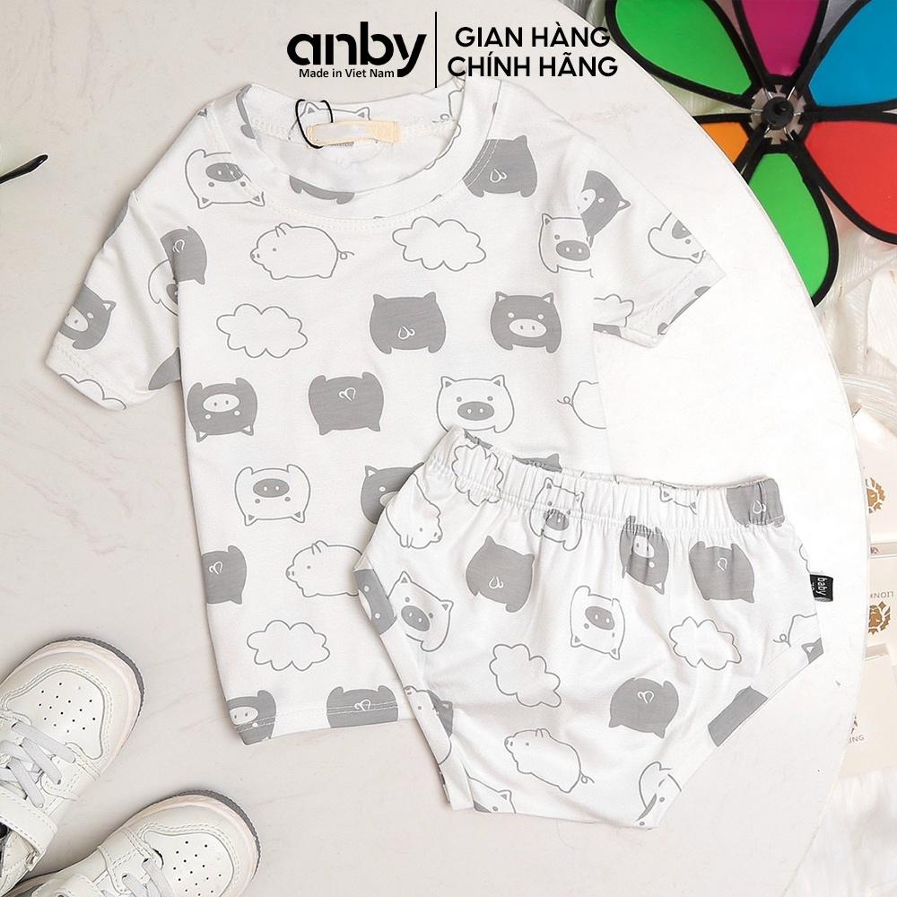 Bộ áo cộc tay quần chip cho bé gái bé trai ANBY họa tiết dễ thương thích hợp trẻ em từ 0-5 tuổi