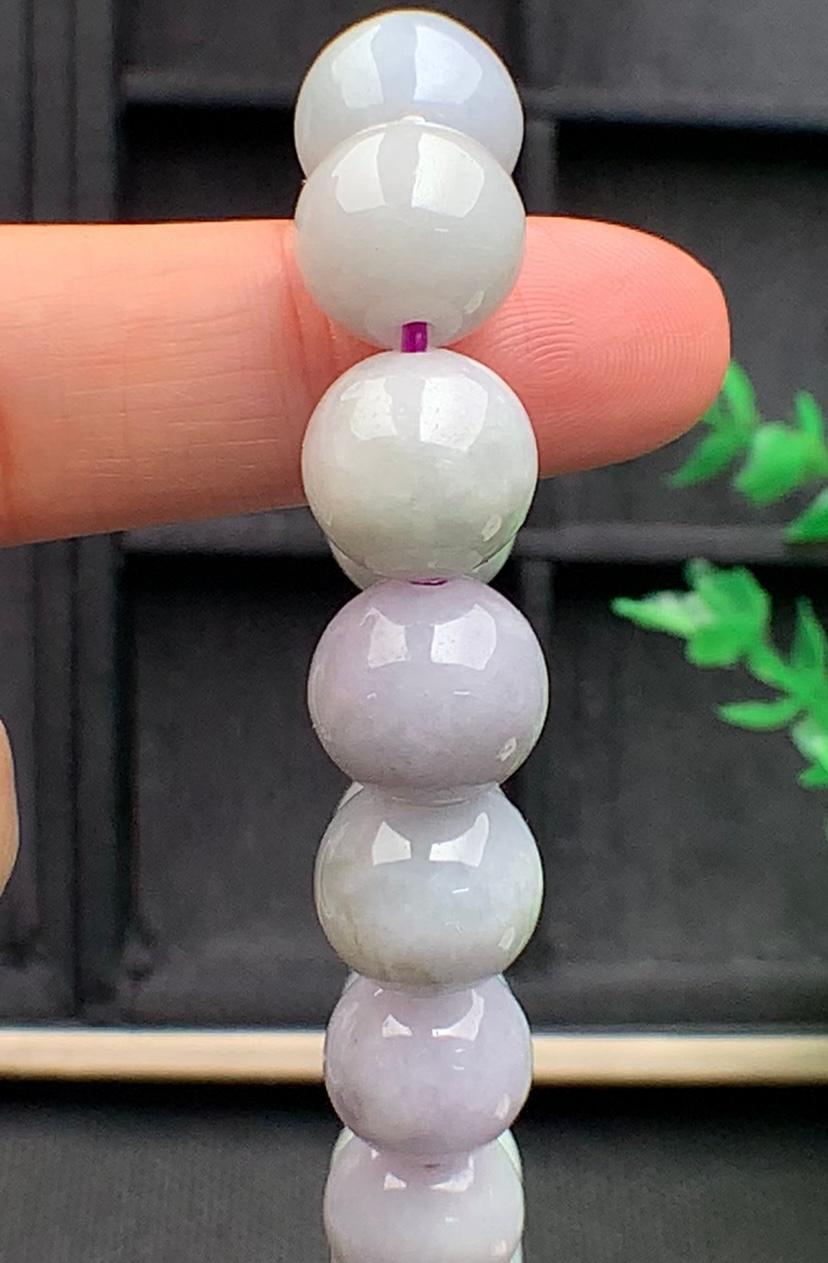 Vòng hạt vân tím 13m Ngọc phỉ thúy tự nhiên