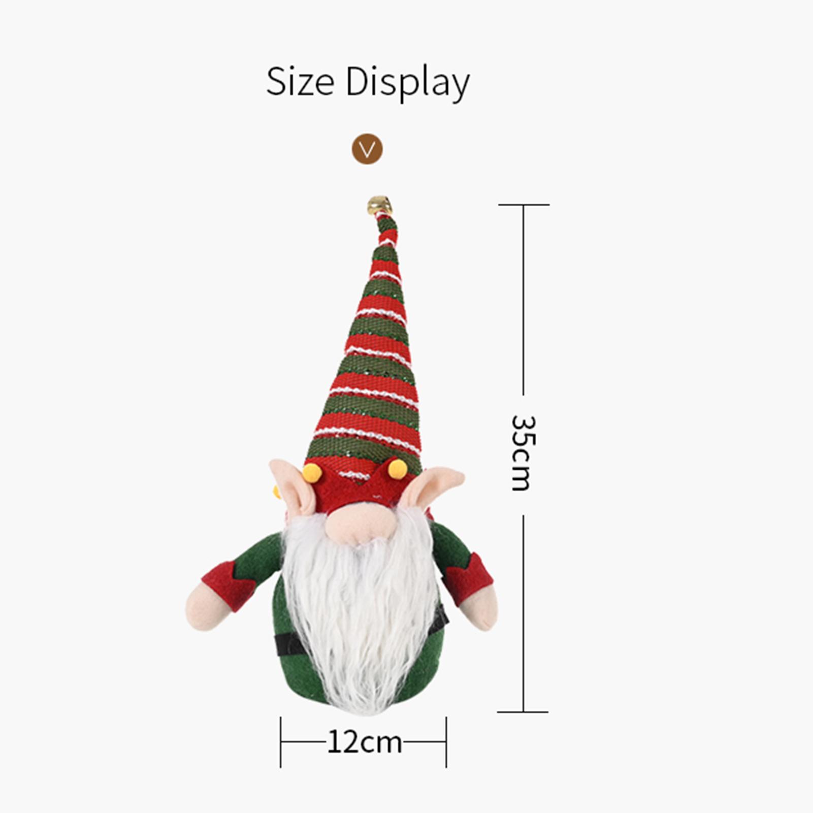 đồ trang trí bàn Giáng sinh thiết kế hình ông già không mặt dễ thương, bằng vải trọng lượng nhẹ, nhỏ gọn