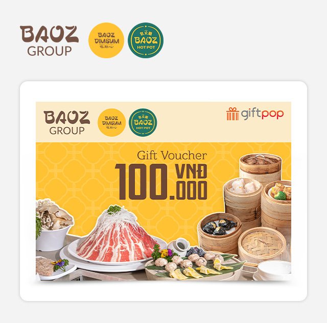 [Giftpop] Phiếu Quà Tặng Baoz Group 100K