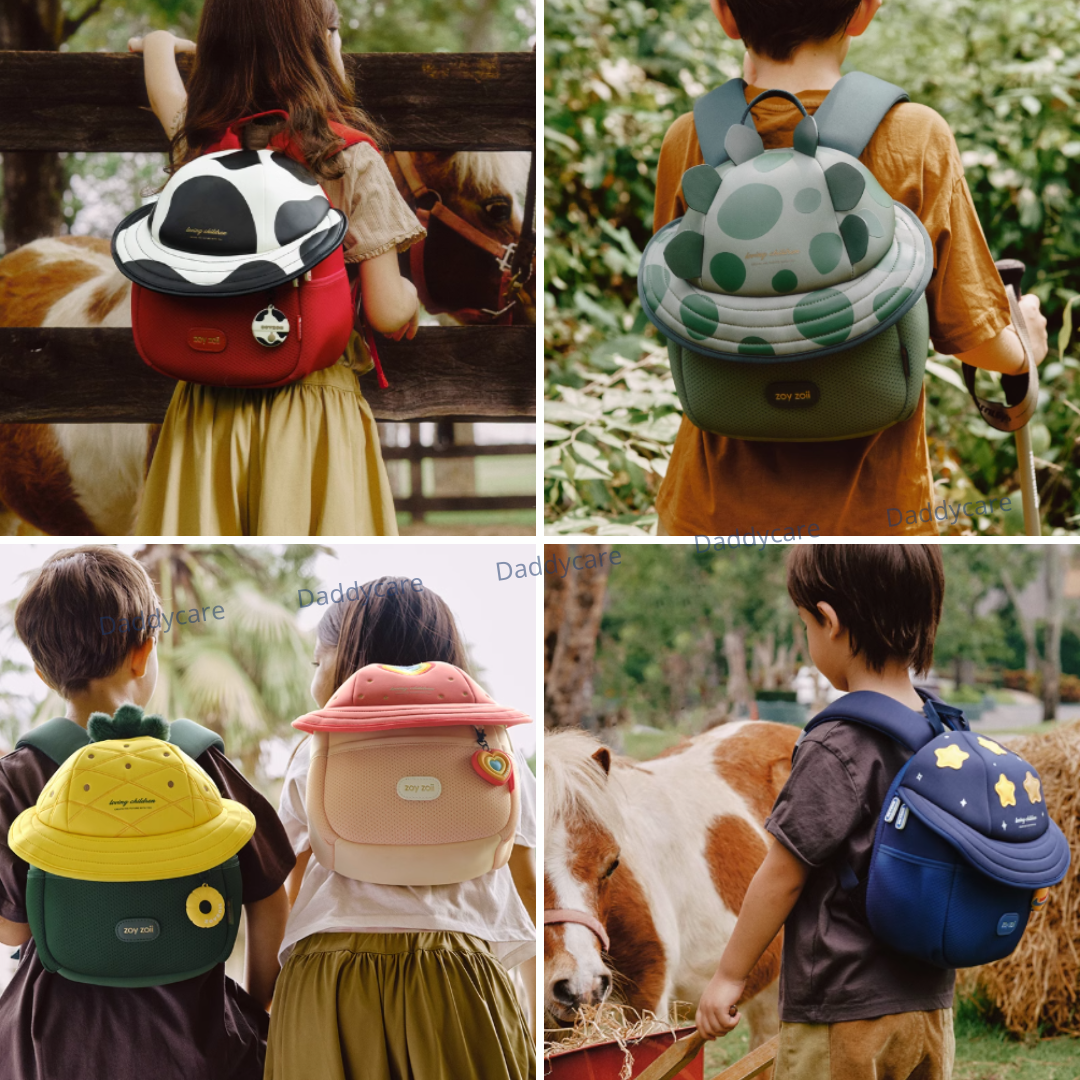 Balo cho bé mầm non Zoyzoii hình cây nấm B50,B80 Mushroom Backpack Series, cặp sách cho bé mẫu giáo