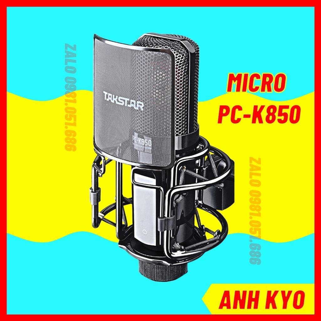 Mic pc k850 cao cấp chuyên nghiệp micro thu âm takstar pc k850 hát livestream thiết kế cực đẹp bảo hành 1 năm