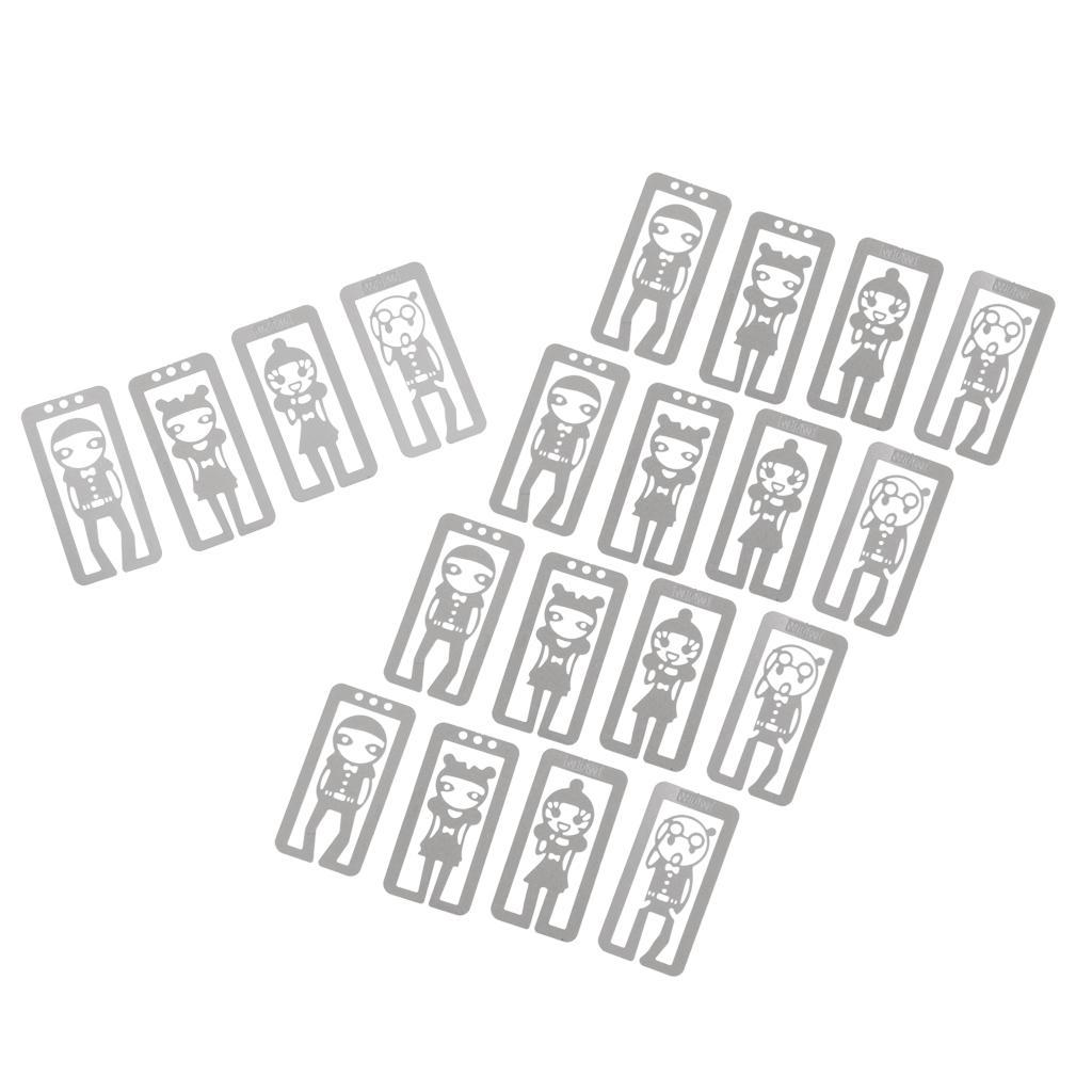 20Pcs Bookmarks Metal Cute Bookmark Book Mark Stationery Office Accessories