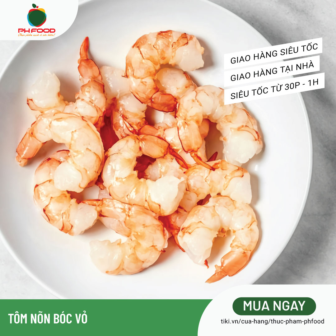 - Tôm Nõn Nhật Bản - 500g - Đã Bóc Vỏ Làm Sạch
