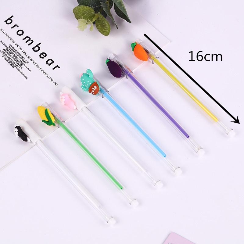 Bút Mực Gel Hoa Quả Trong Suốt - Bút Bi Nước Mực Đen Ngòi 0.5mm Siêu Dễ Thương DUASHOP